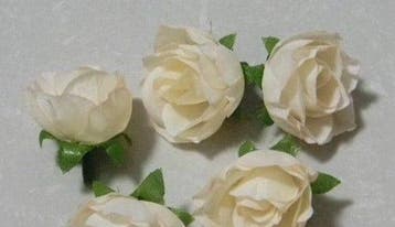 Zijden Roosjes Champagne 3 cm 20 stuks, Ophalen of Verzenden, Nieuw