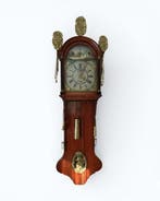 Klok - hout, glas en koper - plusminus 1850 - Fraaie Friese, Antiek en Kunst, Antiek | Klokken