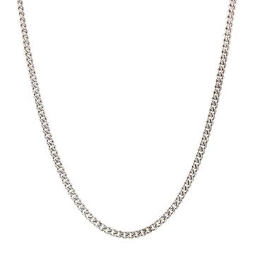 Witgouden gourmet collier 50 cm 14 karaat, Sieraden, Tassen en Uiterlijk, Kettingen, Verzenden, Zo goed als nieuw, Goud