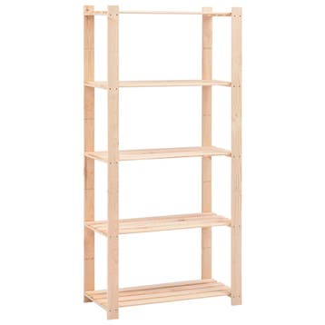 vidaXL Opbergrek 5-laags 80x38x170 cm massief grenenhout 250, Verzenden, Nieuw