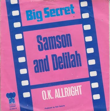 Single vinyl / 7 inch - Big Secret - Samson And Delilah, Verzenden, Zo goed als nieuw, 7 inch, Pop