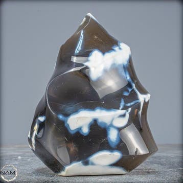 Zeldzame natuurlijke agat Orca Vlam- 1449.71 g, Verzamelen