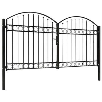 vidaXL Hekpoort ASSEN dubbele deur met gebogen bovenzijde, Tuin en Terras, Tuinpoorten, Verzenden, Nieuw