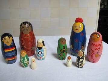 IKEA - Maria Vinka - sculptuur, Jutanäs - 17 cm - Hout -