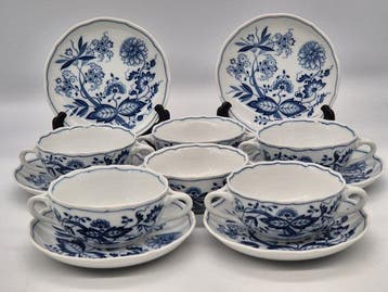 Eetservies - Hutschenreuther – Suppentassen-Set, Antiek en Kunst