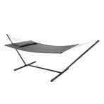 Hangmat Cata - Antraciet - Incl. Onderstel & Kussen, Tuin en Terras, Hangmatten, Verzenden, Nieuw