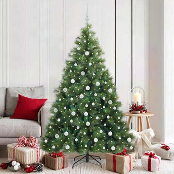 vidaXL Kunstkerstboom met 300 LED met standaard Groen 180 cm, Verzenden, Nieuw