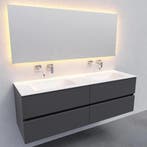 Badkamermeubel Solid Surface AQS Oslo 150x46 cm Dubbel Mat, Huis en Inrichting, Badkamer | Badkamermeubels, Ophalen of Verzenden