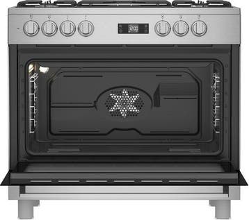 Beko Pro GF15320DXNS Fornuis 90 cm Gas/Elektrisch 5 pits, Ophalen of Verzenden, Nieuw