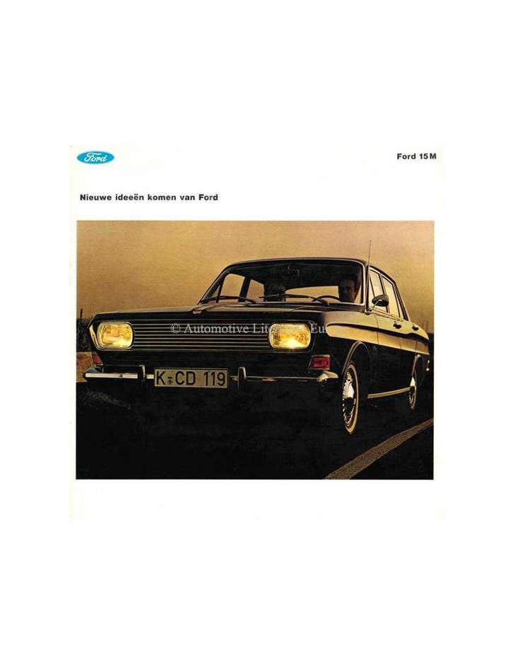 1963 FORD TAUNUS 15M BROCHURE NEDERLANDS, Boeken, Auto's | Folders en Tijdschriften, Ford