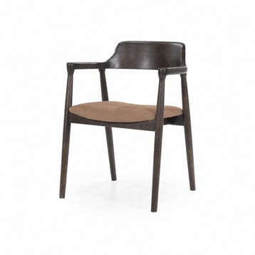 Stoel Yorick - Bruin - 96227 - eetkamerstoelen - Bruin, Nieuw, Bruin, Stof