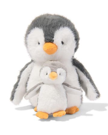 HEMA Knuffel pinguin met baby 31cm van €12.79 voor €8 sale, Verzenden, Nieuw