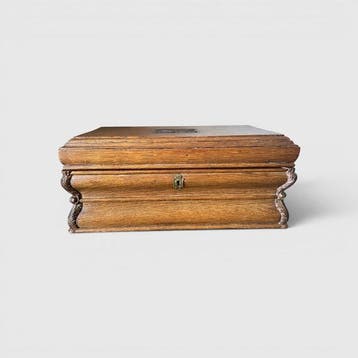 Kist - Eik - Houten kistje, Antiek en Kunst