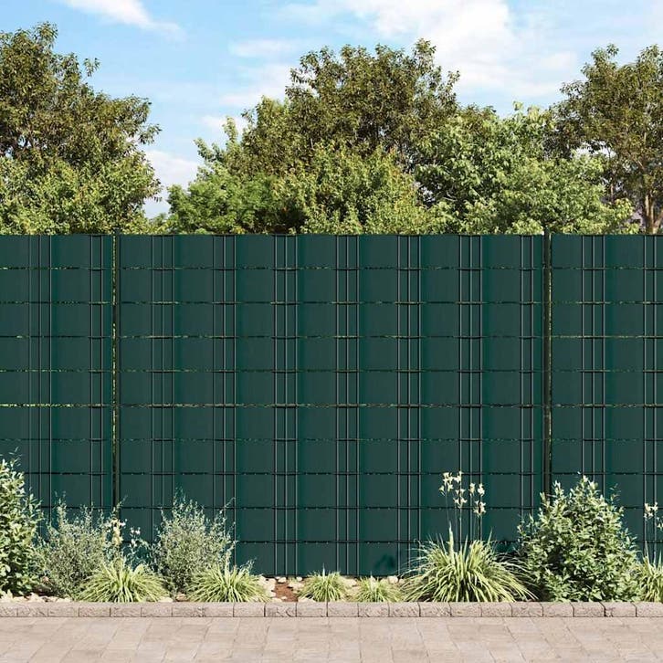 vidaXL Tuinschermen 4 st 35x0,19 m PVC matgroen, Tuin en Terras, Schuttingen, Nieuw, Kunststof, Minder dan 1 meter, Verzenden