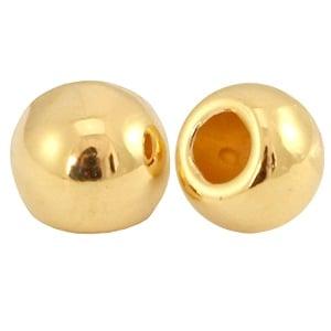 2 x DQ metaal eindkap bol 4mm Ø2.0mm Goud (nikkelvrij), Ophalen of Verzenden, Nieuw, Kraal