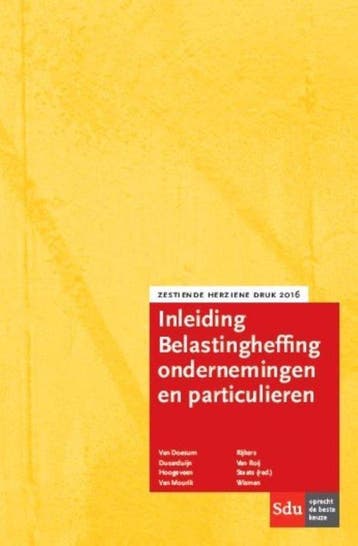 9789012396394 Inleiding belastingheffing ondernemingen en..., Verzenden, Zo goed als nieuw, A.J. van Doesum