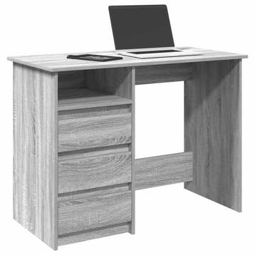 vidaXL Bureau 102x50x75 cm bewerkt hout grijs sonoma, Verzenden, Nieuw