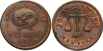 Bronzegewicht 1863 Vereinigte Staaten von Amerika, Verzenden