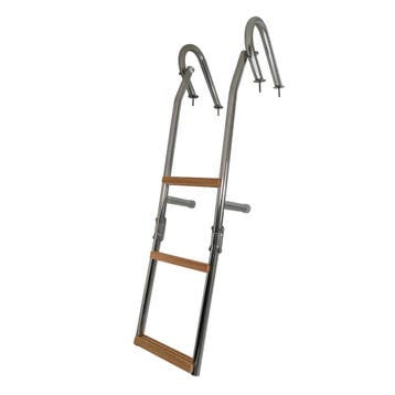 Zwemtrap met Handrailing, Inklapbaar, 3 Houten Treden, Ophalen of Verzenden, Nieuw