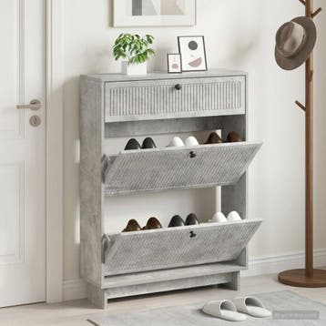 vidaXL Schoenenkast EDE 78 x 24 x 103 cm Bewerkt hout, Verzenden, Nieuw