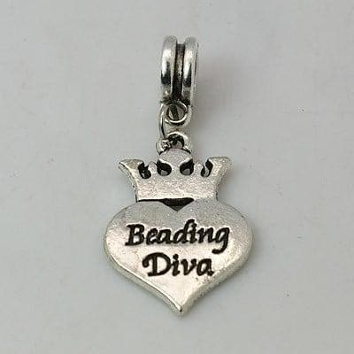 1 x Hangende bedel hartje met kroon 36 mm – gat 5 mm – z, Hobby en Vrije tijd, Kralen en Sieraden maken, Kraal, Nieuw, Ophalen of Verzenden