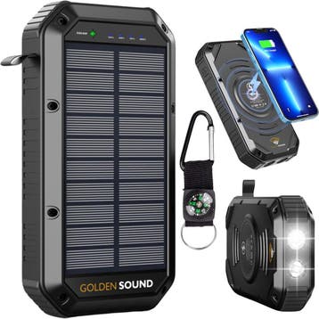 Golden Sound Powerbank Zonneenergie - 30.000 mAh - Accu voor, Ophalen of Verzenden, Zo goed als nieuw, Golden Sound