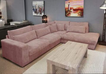 Hoekbank Terheijden - hoekbanken - Roze, Nieuw, 150 cm of meer, Stof, 250 tot 300 cm