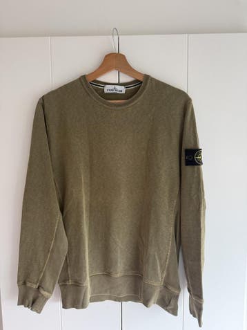 Stone Island Sweater – Olijfgroen – Maat M, Stone Island, Gedragen, Groen, Verzenden