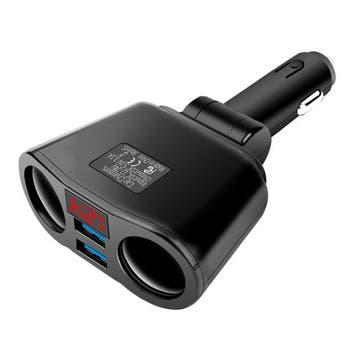 2-Weg Sigarettenaansteker Splitser Plug met 2 USB Poorten, Verzenden, Nieuw