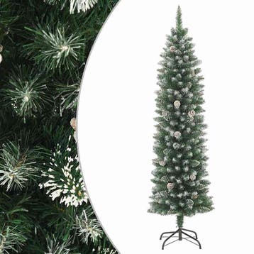 vidaXL Kunstkerstboom met standaard smal 120 cm PVC, Diversen, Verzenden, Nieuw