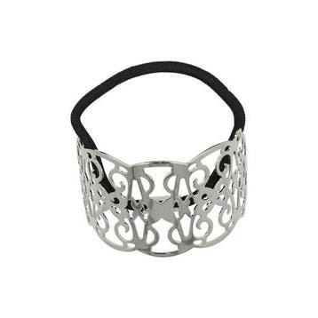 Haarelastiek – Cuff 6cm – Opengewerkt Ornament  –, Nieuw