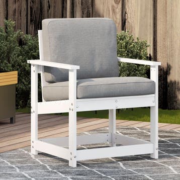 vidaXL Tuinstoel 62x56x77 cm massief grenenhout wit, Verzenden, Nieuw