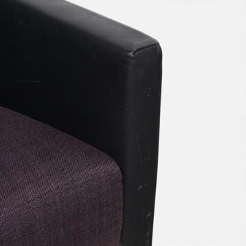 Montis Impala fauteuil, leder-stof combinatie, Overige plaatsen, Ophalen of Verzenden, Gebruikt, Stoel