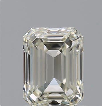 1 pcs Diamant (Natuurlijk) - 0.91 ct - Smaragd - L - VVS2 -, Nieuw