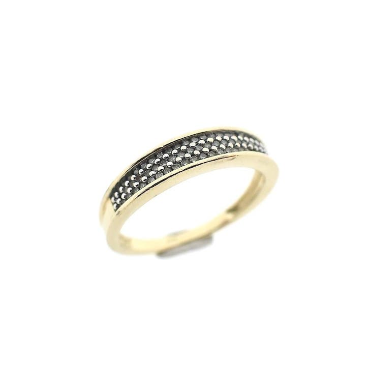 Gouden pavéring met diamanten; 0,37 ct., Sieraden, Tassen en Uiterlijk, Ringen, Dame, Met edelsteen, Goud, 18 tot 19, Gebruikt