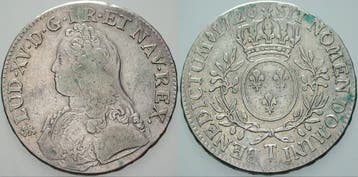Ecu 1726 T Nantes Frankreich Ludwig Xv 1715-1774, Verzenden