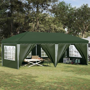 vidaXL Pop-up partytent 575 x 288 x 245 cm Groen, Verzenden, Nieuw, Partytent