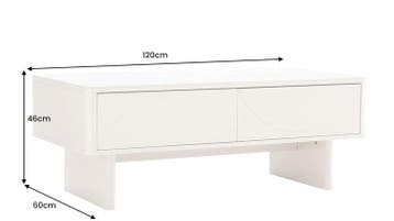 Salontafel SAVOY 120 cm 3D naturel met travertijnmarmeren, Huis en Inrichting, Tafels | Salontafels, Ophalen of Verzenden, Nieuw