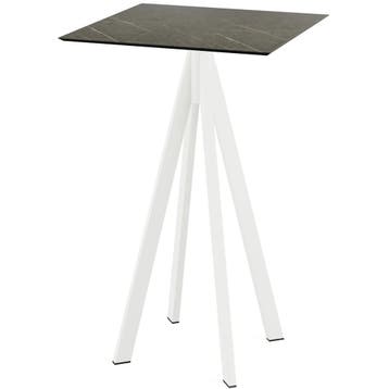 Statafel | INFINITY | HPL/RVS | Marmerlook Blad | Wit Frame, Verzenden, Nieuw in verpakking