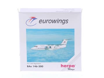 Schaal 1:500 Herpa 511032 BAe 146-300 Eurowings Reg. D-AE..., Ophalen of Verzenden, Zo goed als nieuw