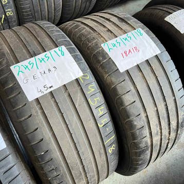 2 x Goodyear 245-45-18 Zomerbanden 4,5mm, 18 inch, Ophalen of Verzenden, Band(en), Personenwagen