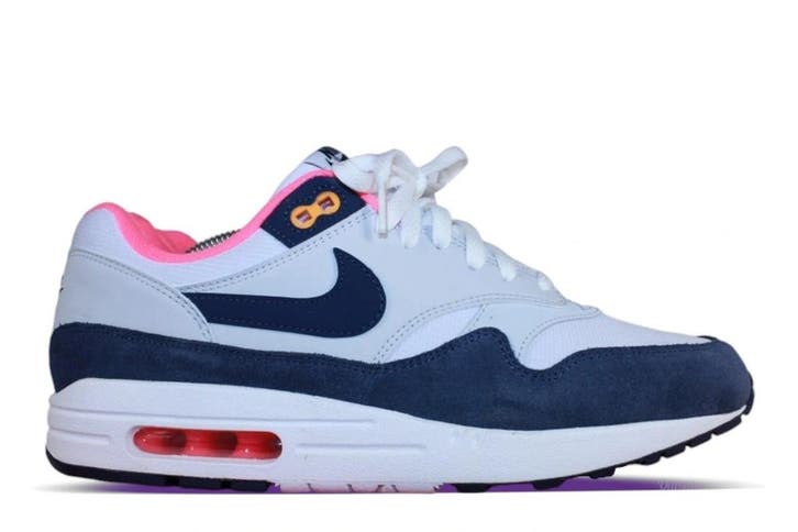 Nike Air Max 1 Midnight Navy Pink • 37.5, Kleding | Dames, Schoenen, Sneakers of Gympen, Ophalen of Verzenden