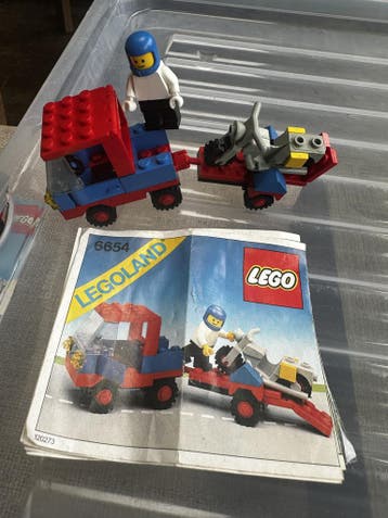 LEGO Motorcycle Transport 6654, Zo goed als nieuw, Complete set, Lego