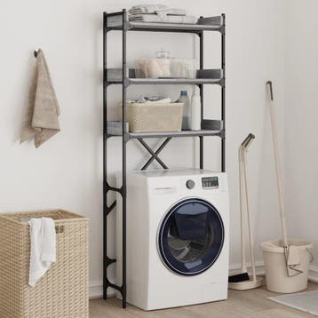 vidaXL Wasmachinerek 67x25x163 cm bewerkt hout grijs sonoma, Witgoed en Apparatuur, Verzenden, Nieuw