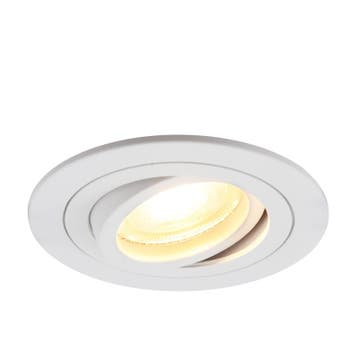 Kantelbare ronde inbouwspot Scott, wit, Ophalen of Verzenden, Nieuw