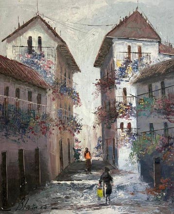 Spanish school (XX) - Rue Andalouse