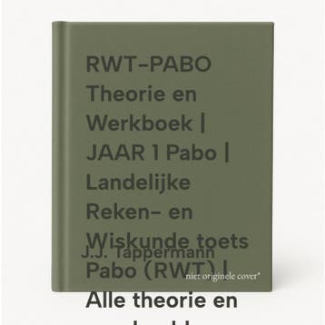 RWT-PABO Theorie en Werkboek | JAAR 1 Pabo | Landelijke, Boeken, Verzenden, Zo goed als nieuw, J.J. Tappermann