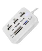 USB Hub 3 Poorten Splitter & Geheugenkaartlezer, Computers en Software, Ophalen of Verzenden, Nieuw, Compudata