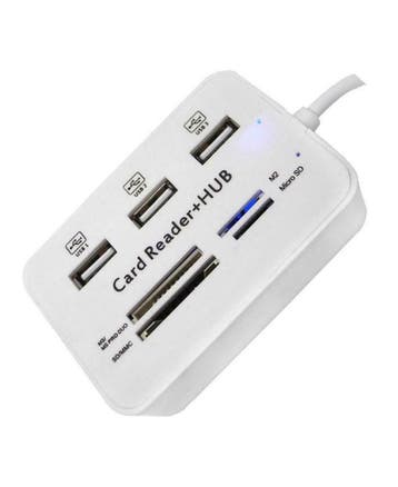 USB Hub 3 Poorten Splitter & Geheugenkaartlezer, Ophalen of Verzenden, Nieuw, Compudata