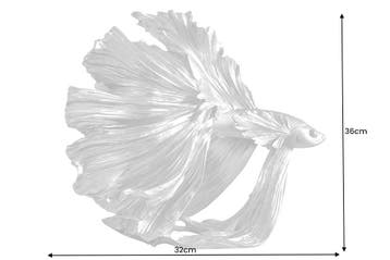 Design decoratief figuur vechtende vis CROWNTAIL 35cm, Ophalen of Verzenden, Nieuw
